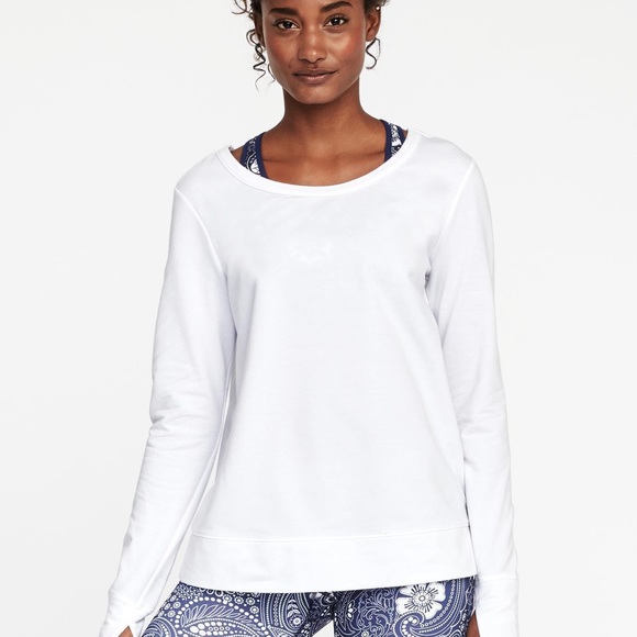 OLD NAVY LATTICE-BACKED SWEATSHIRT - Picture 3 of 8